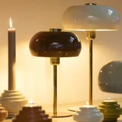 Light & Living Tafellamp Surin Glans Crème L