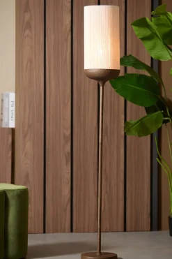 Light & Living Vloerlamp Dania Donkerbruin/Crème