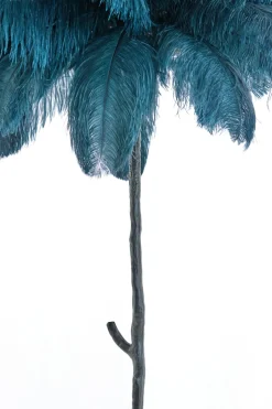 Light & Living Vloerlamp Feather Blauw