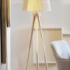Light & Living Vloerlamp Ilias Driepoot Mangohout Mat Naturel 122cm