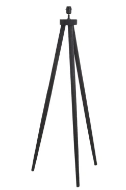 Light & Living Vloerlamp Ilias Driepoot Mangohout Mat Zwart 122cm