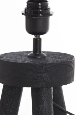 Light & Living Vloerlamp Ilias Driepoot Mangohout Mat Zwart 122cm