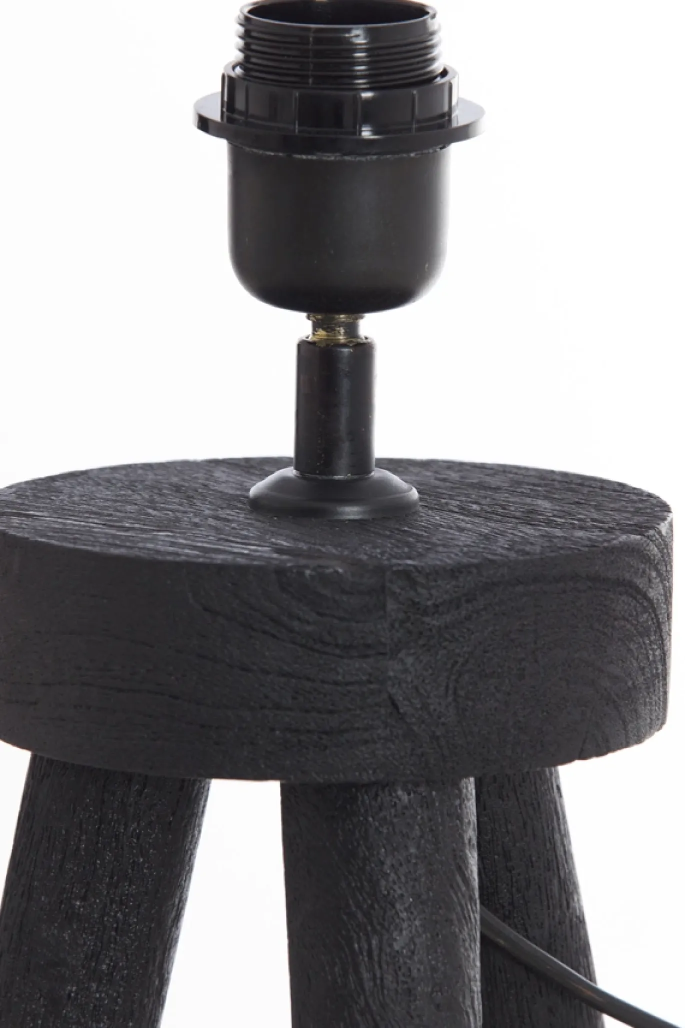 Light & Living Vloerlamp Ilias Driepoot Mangohout Mat Zwart 122cm