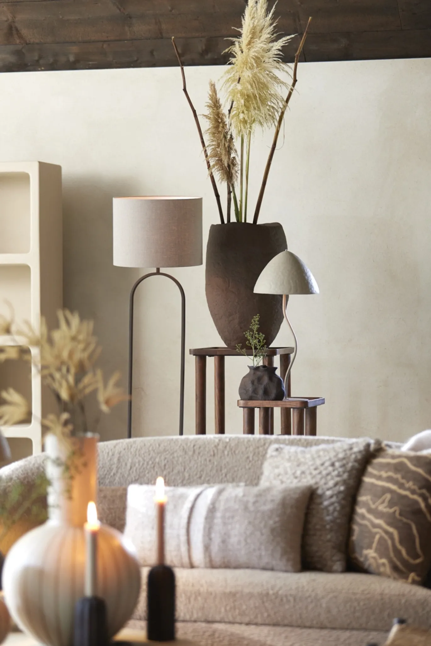 Light & Living Vloerlamp Jamiri Bruin 142cm