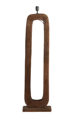 Light & Living Vloerlamp Kelafo Mangohout Chocolade Bruin 125cm