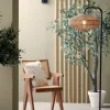 Light & Living Vloerlamp Lyra Naturel+Mat Zwart Ø43x164cm
