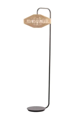 Light & Living Vloerlamp Lyra Naturel+Mat Zwart Ø43x164cm