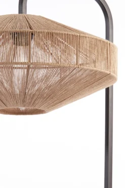Light & Living Vloerlamp Lyra Naturel+Mat Zwart Ø43x164cm