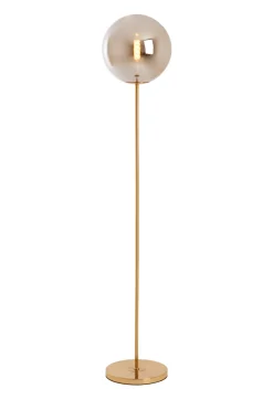 Light & Living Vloerlamp Medina Glas Smoke/Goud 160cm