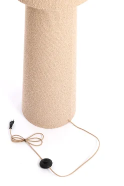 Light & Living Vloerlamp Mikkel Bouclé Zand 165cm