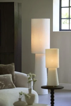 Light & Living Vloerlamp Mikkel Bouclé Crème 165cm