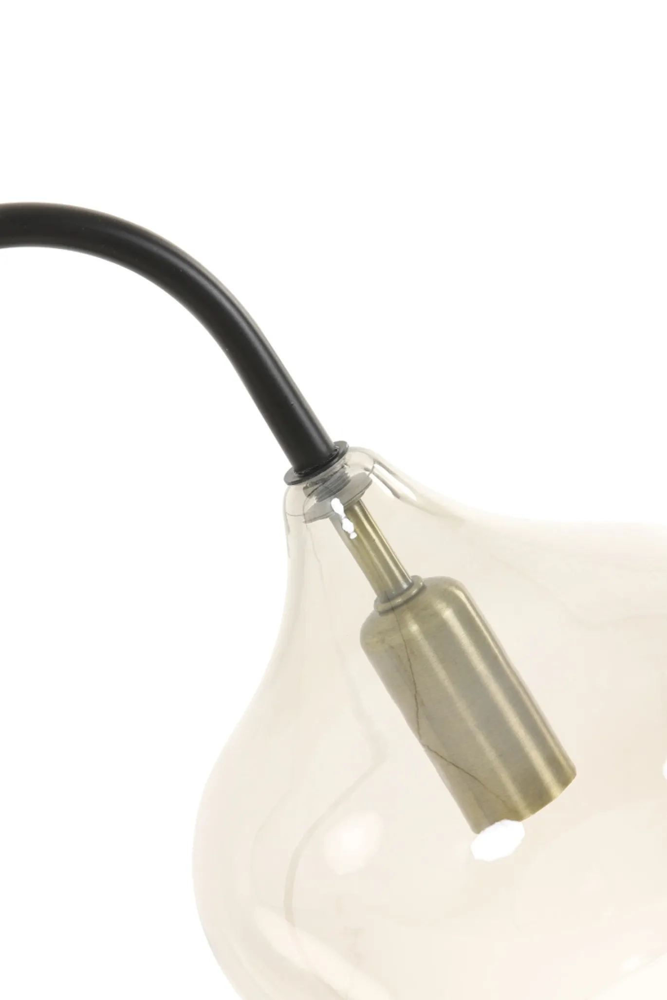 Light & Living Vloerlamp Rakel Mat Zwart/Smoke 160cm