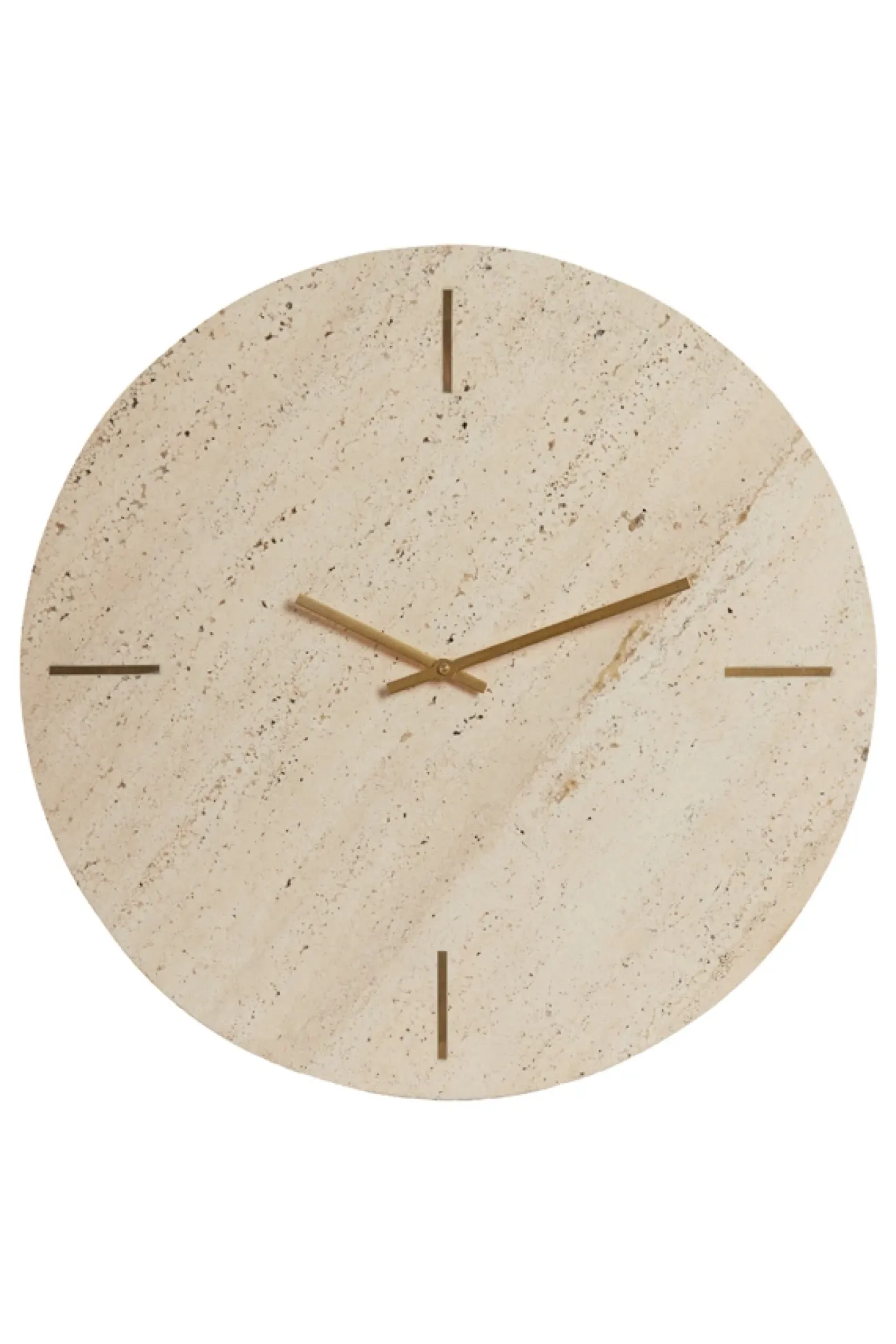 Light & Living Wandklok Jenay Travertin Zand Ø43cm