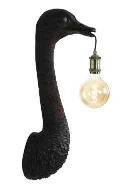 Light & Living Wandlamp Ostrich Mat Zwart M