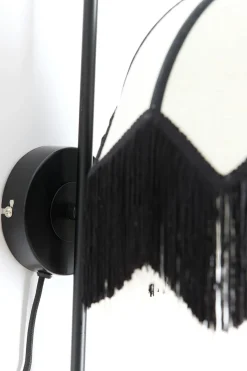 Light & Living Wandlamp Sulina Linnen Wit/Zwart