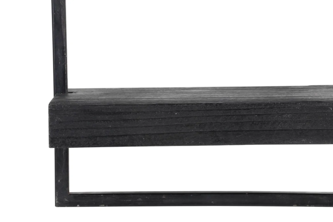 Light & Living Wandplank Maddison Mangohout Mat Zwart 100cm