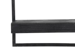 Light & Living Wandplank Maddison Mangohout Mat Zwart 100cm