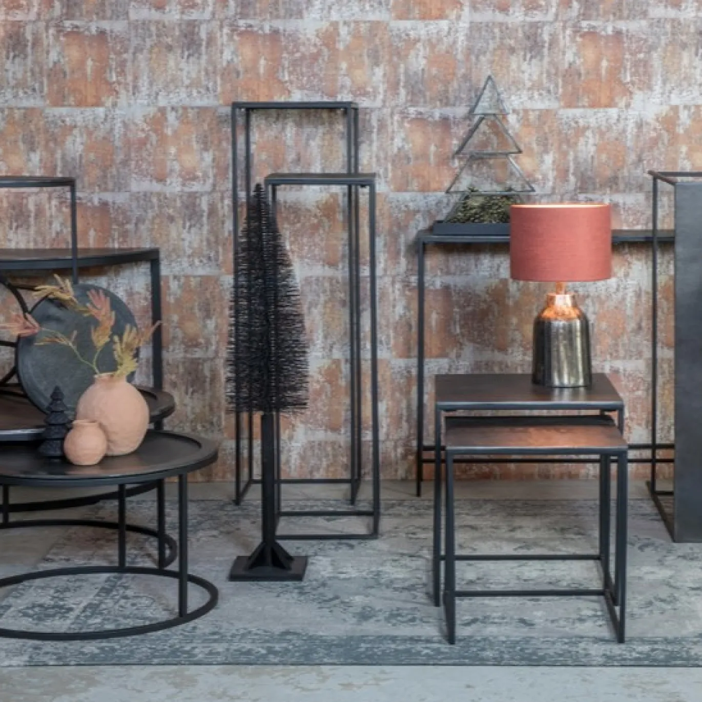 Light & Living Zuil Boca Set van 2 Zwart