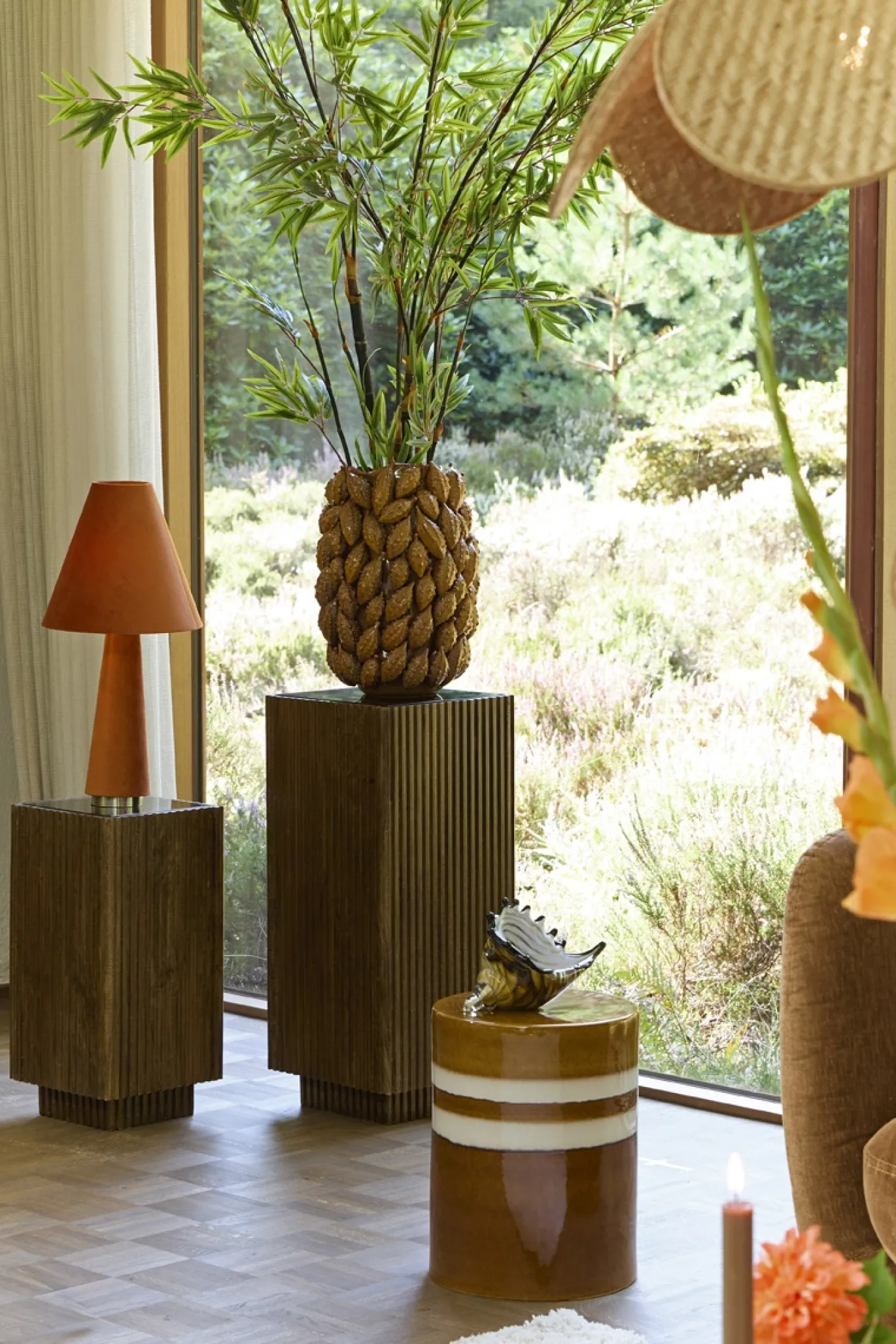 Light & Living Zuil Gatura Bruin/Glas 60cm