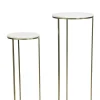 Light & Living Zuil Ricardo Set van 2 Rond Marmer Wit 82+102cm
