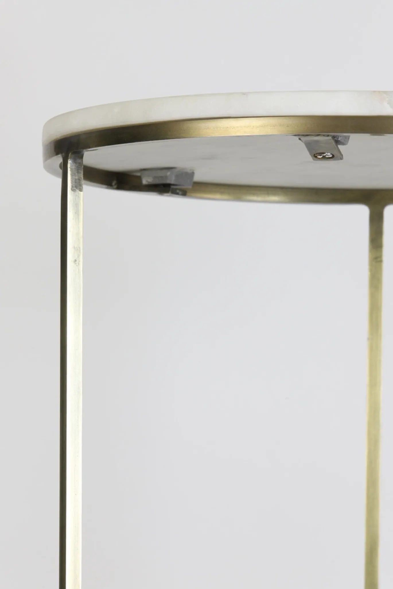 Light & Living Zuil Ricardo Set van 2 Rond Marmer Wit 82+102cm