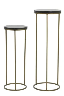 Light & Living Zuil Sobrina Set van 2 Zwart Agaat 80+100cm