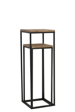 Light & Living Zuil Yarula Set van 2 Hout Naturel 82+102cm