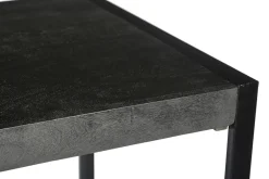 Livingfurn Bartafel Norris Mangohout Zwart 140cm