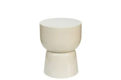 Livingfurn Bijzettafel Brix Kian Off White Rond
