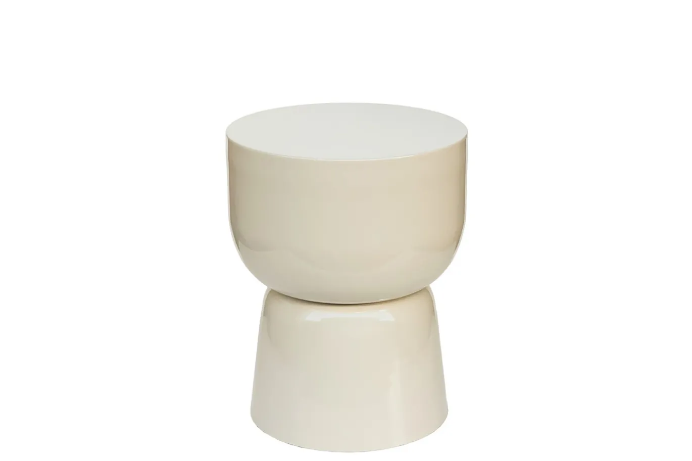 Livingfurn Bijzettafel Brix Kian Off White Rond