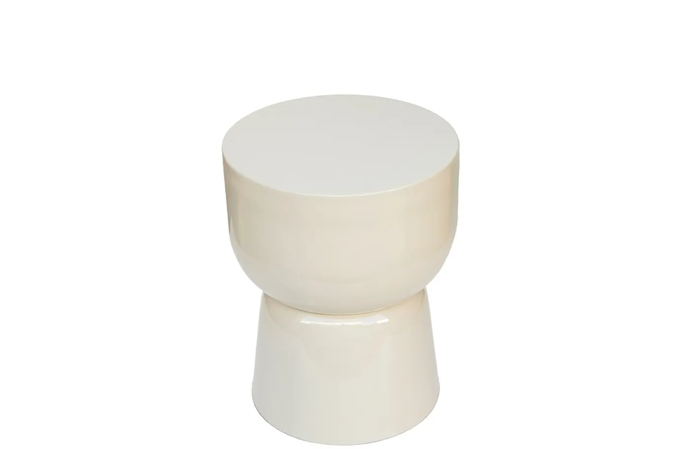 Livingfurn Bijzettafel Brix Kian Off White Rond