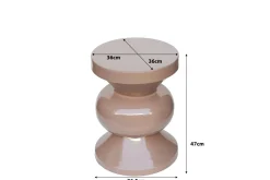 Livingfurn Bijzettafel Brix Ole Vintage Rond Roze