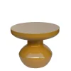 Livingfurn Bijzettafel Brix Lou Mustard Rond