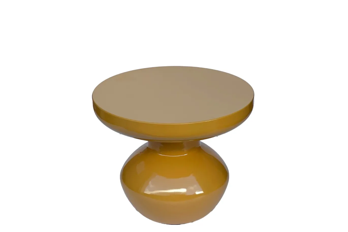 Livingfurn Bijzettafel Brix Lou Mustard Rond