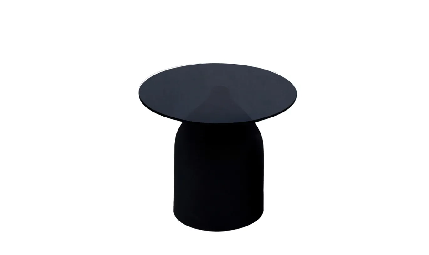 Livingfurn Bijzettafel Brix Isa Glas Zwart 50cm
