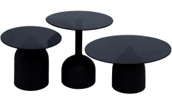 Livingfurn Bijzettafel Brix Isa Glas Zwart 50cm