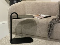 Livingfurn Bijzettafel Brix Amy Glas Zwart