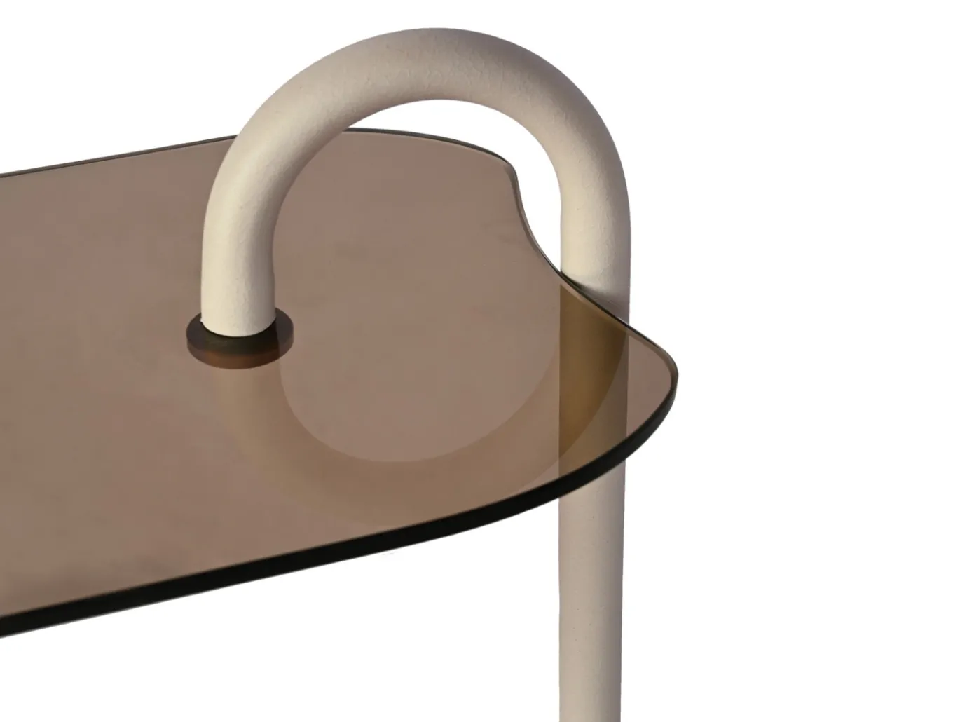 Livingfurn Bijzettafel Brix Amy Glas Beige