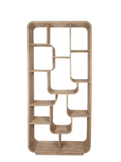 Livingfurn Boekenkast Brix Logan Almond Organisch Bruin