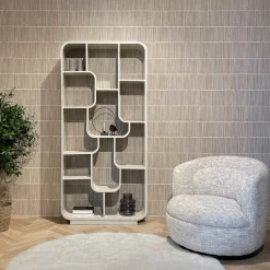 Livingfurn Boekenkast Brix Logan Organisch Off White
