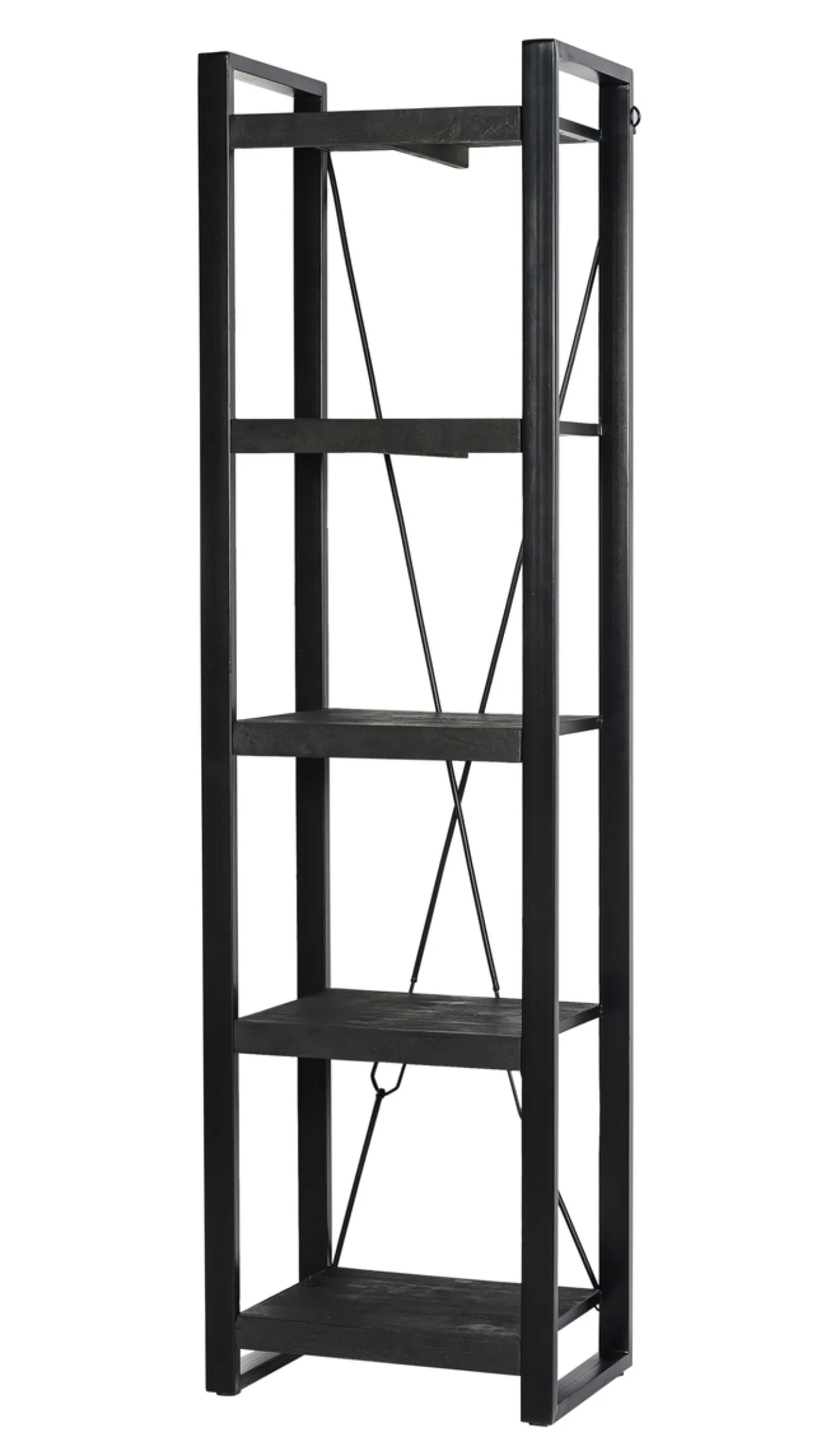 Livingfurn Boekenkast Norris Zwart 55x200cm