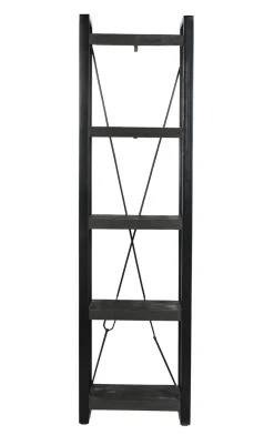 Livingfurn Boekenkast Norris Zwart 55x200cm
