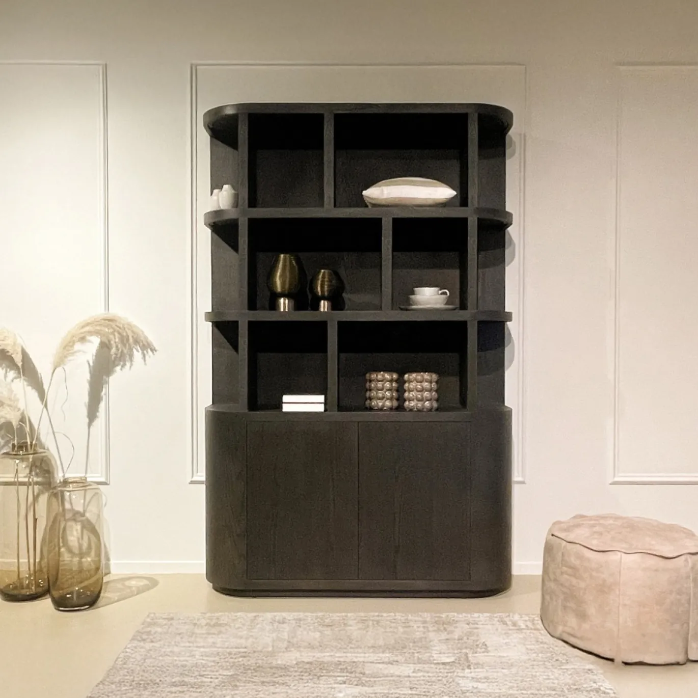 Livingfurn Boekenkast Novero Espresso Eikenfineer 145cm