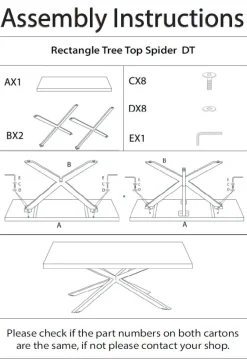 Livingfurn Boomstamtafel Norris Spider Mangohout Zwart 240cm
