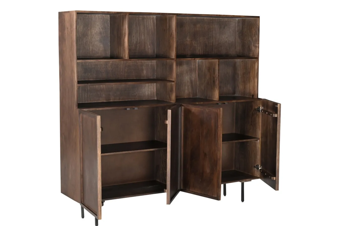 Livingfurn Buffetkast Elan Mangohout Bruin 180x172cm