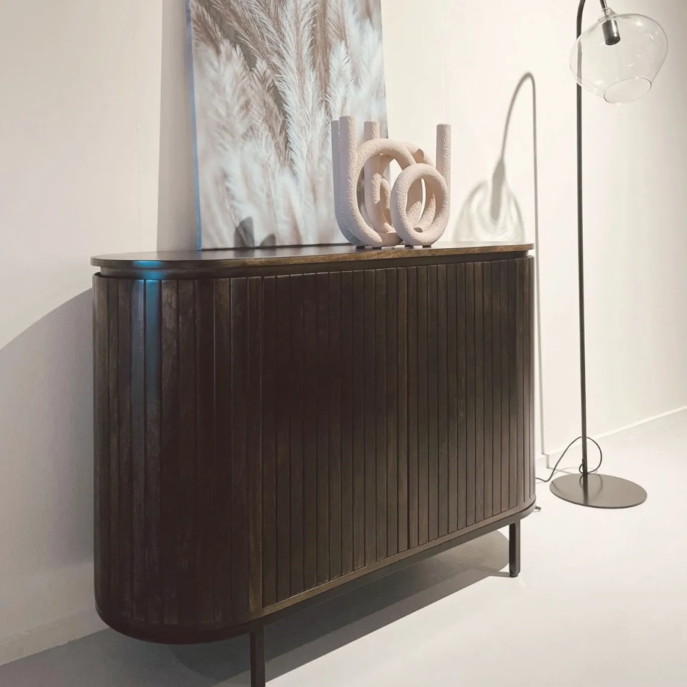 Livingfurn Dressoir Noor Walnoot 115cm Mangohout