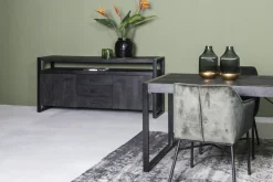 Livingfurn Dressoir Norris Zwart 180cm