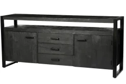 Livingfurn Dressoir Norris Zwart 180cm