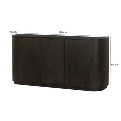 Livingfurn Dressoir Novero Espresso 170cm Bruin