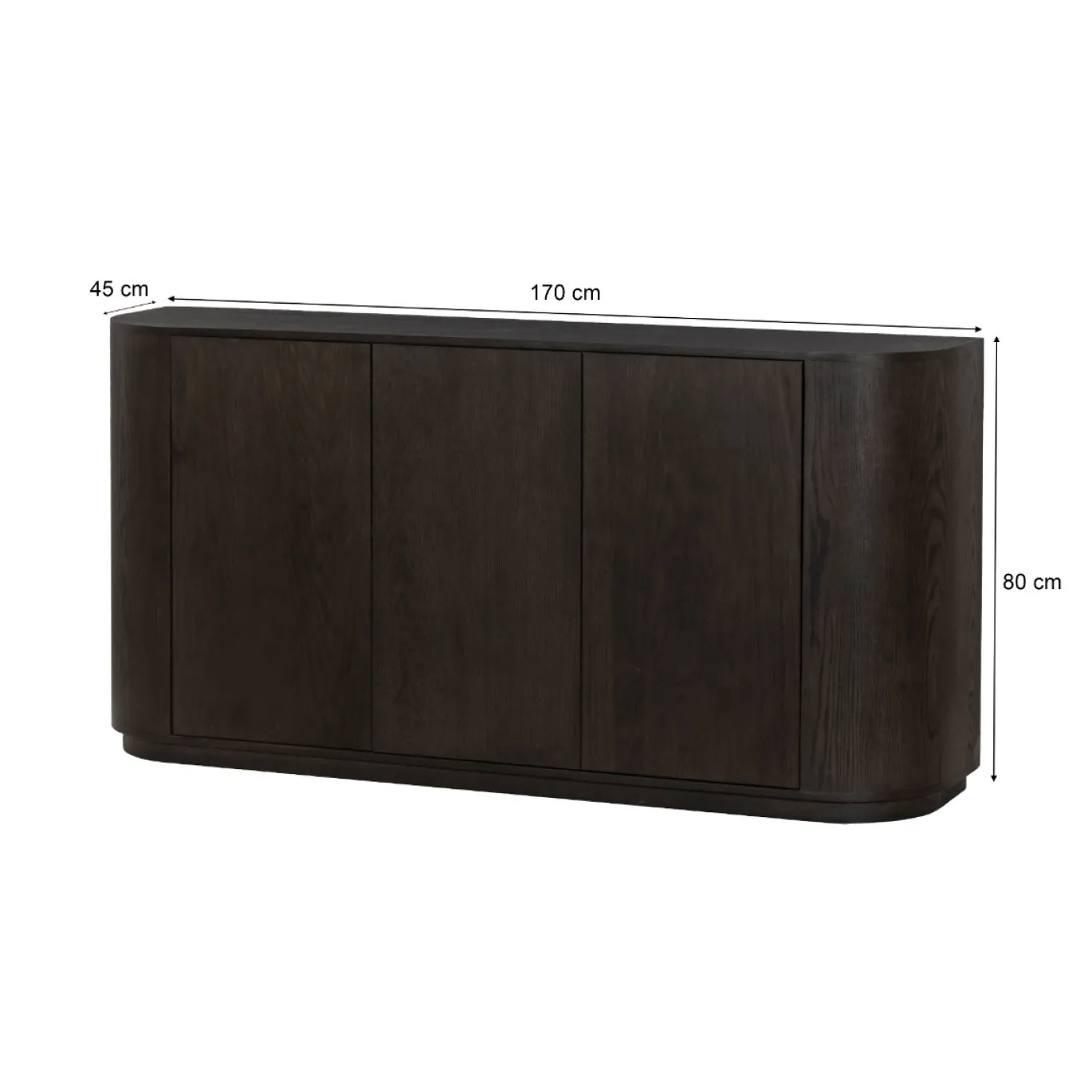 Livingfurn Dressoir Novero Espresso 170cm Bruin